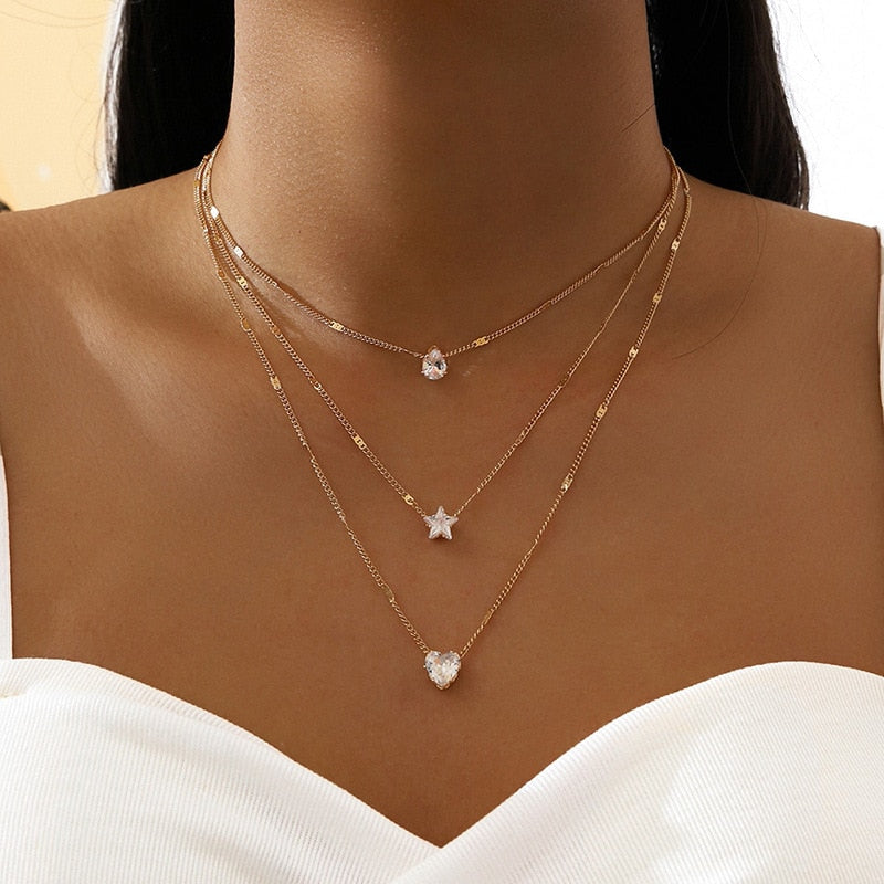 CrystalCharm Layered Pendant