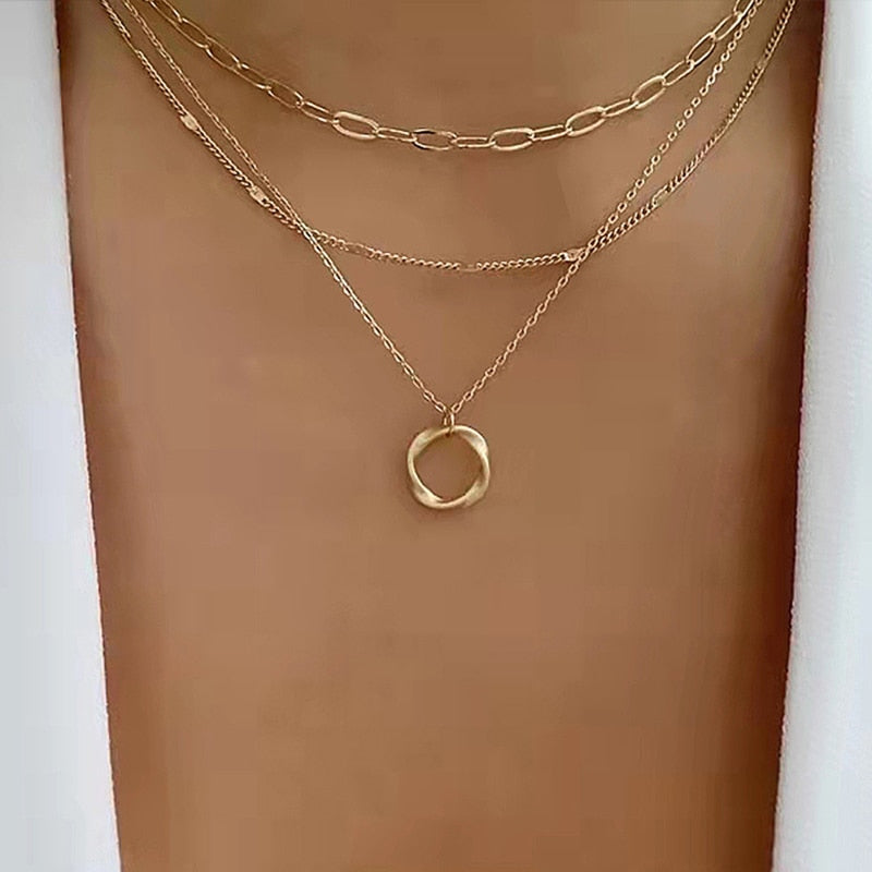 CrystalCharm Layered Pendant