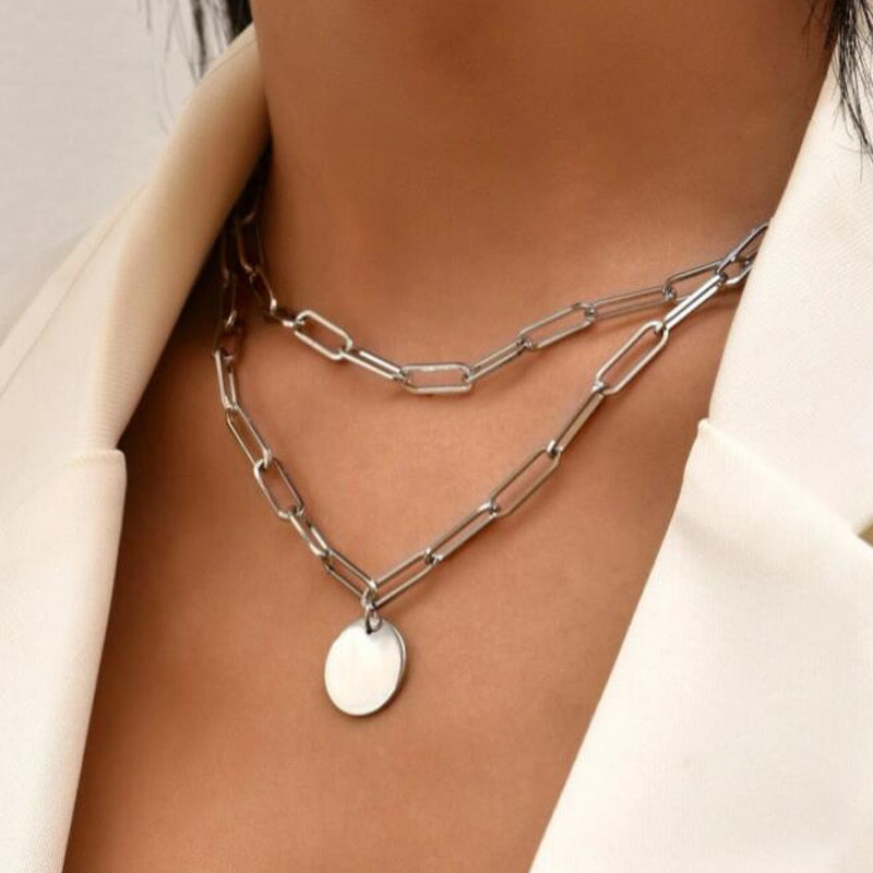 CrystalCharm Layered Pendant